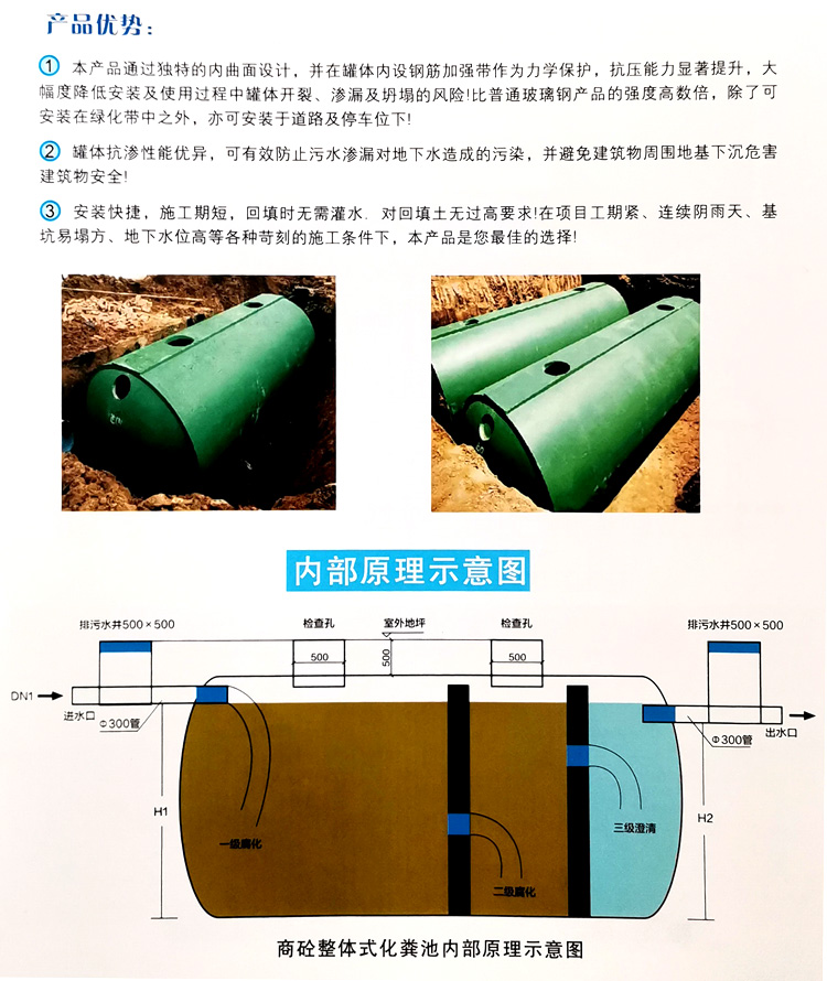 绥德玻璃钢化粪池